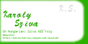 karoly sziva business card